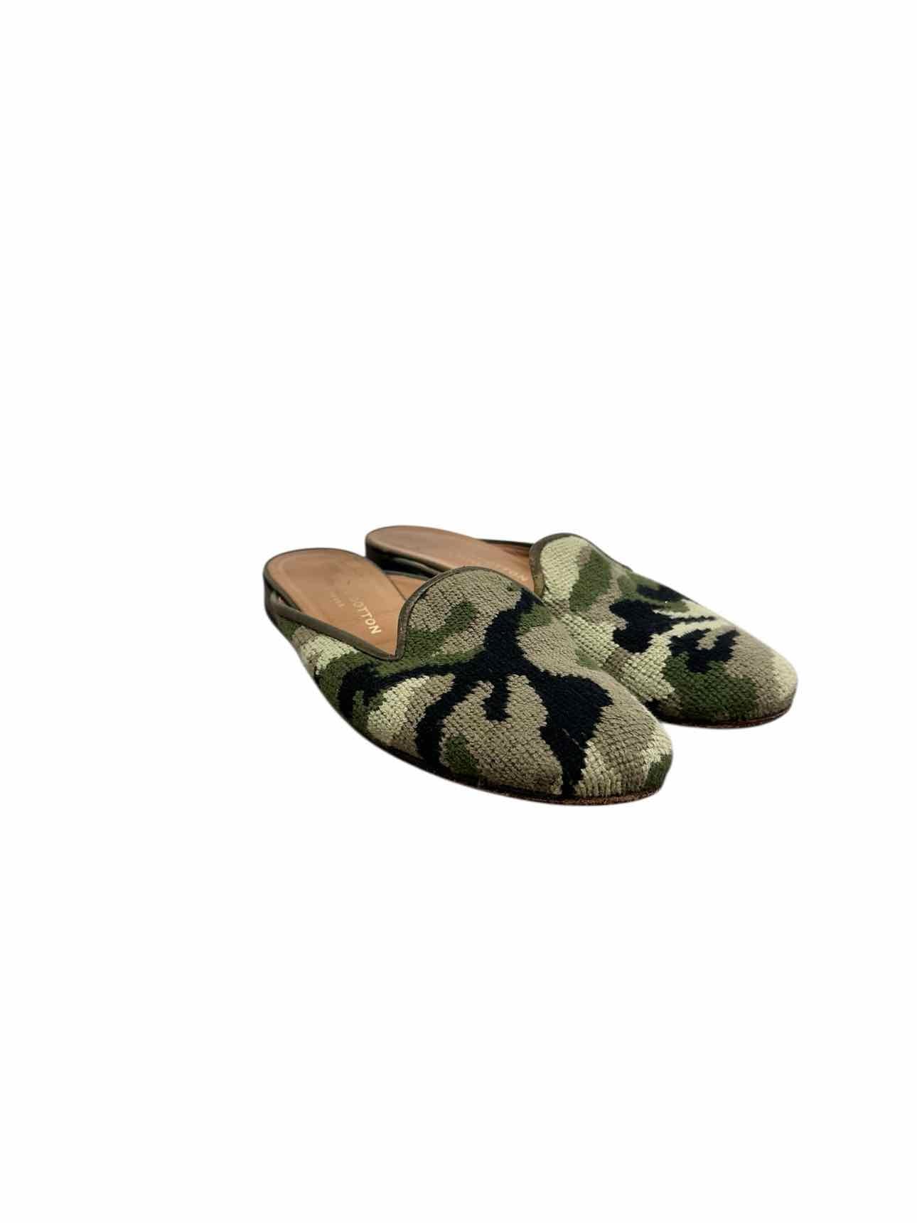 Stubbs & Wootton Green Shoe Size 6 Mules