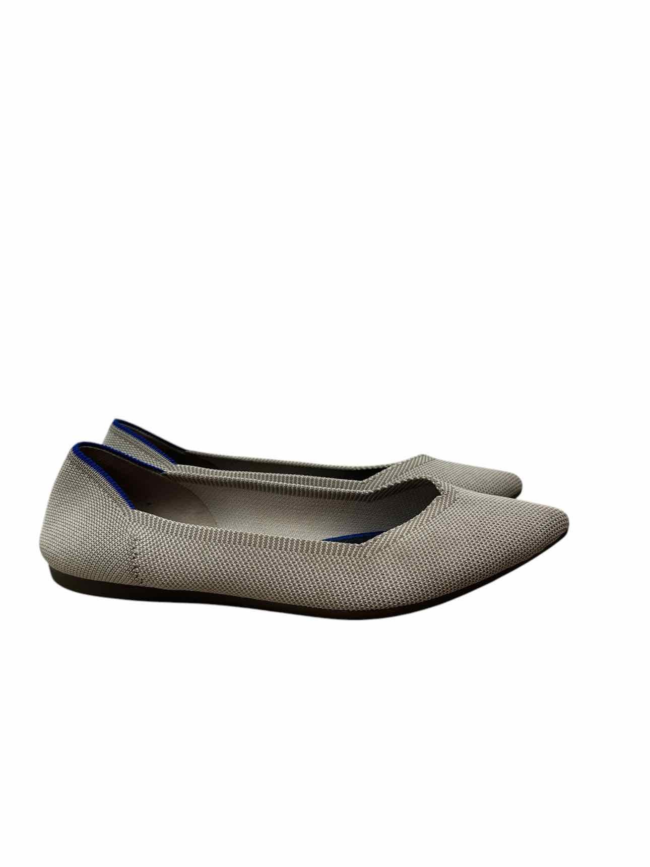 Rothy's Gray The Point Ballet Flat Shoe Size 8.5 **NEW**