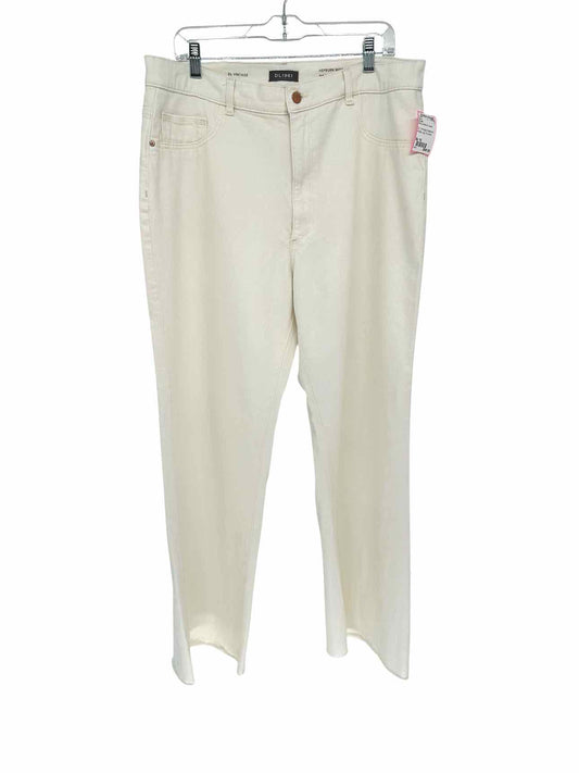 DL1961 DL Vintage Hepburn Wide Leg White Size 16