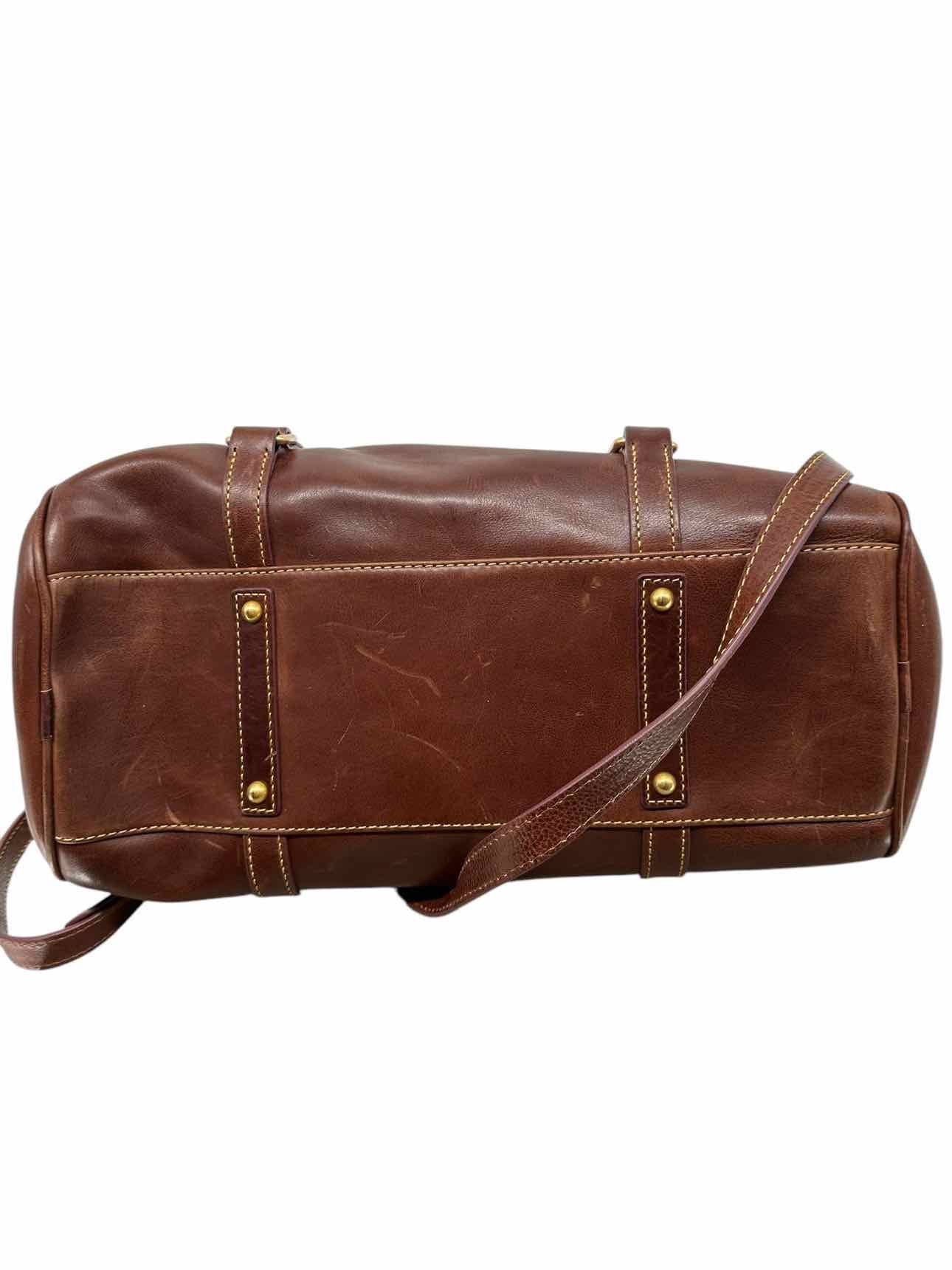 Dooney & Bourke Brown Florentine Large Tasseled Satchel - Leather