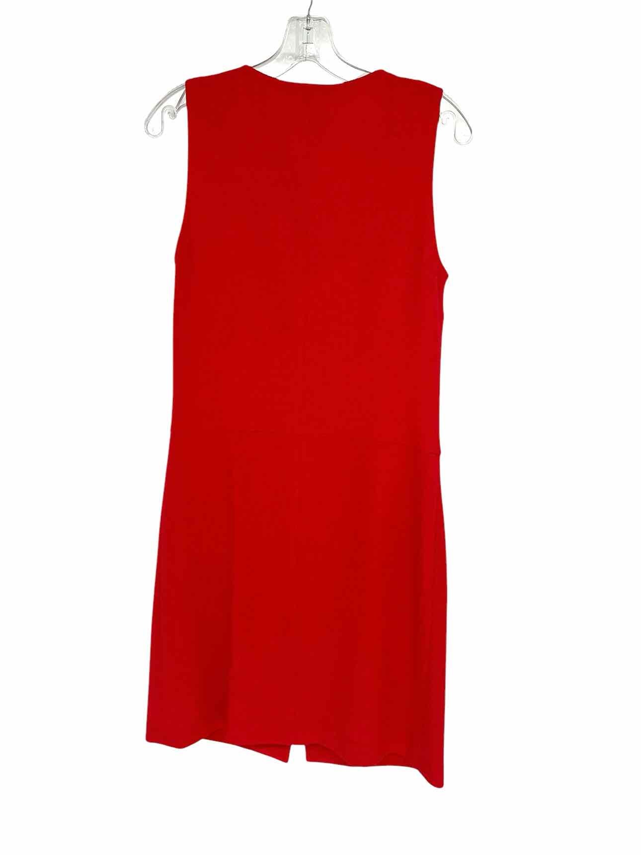 Adam Lippes Utilitarian Sleeveless Shift Dress Red Size S