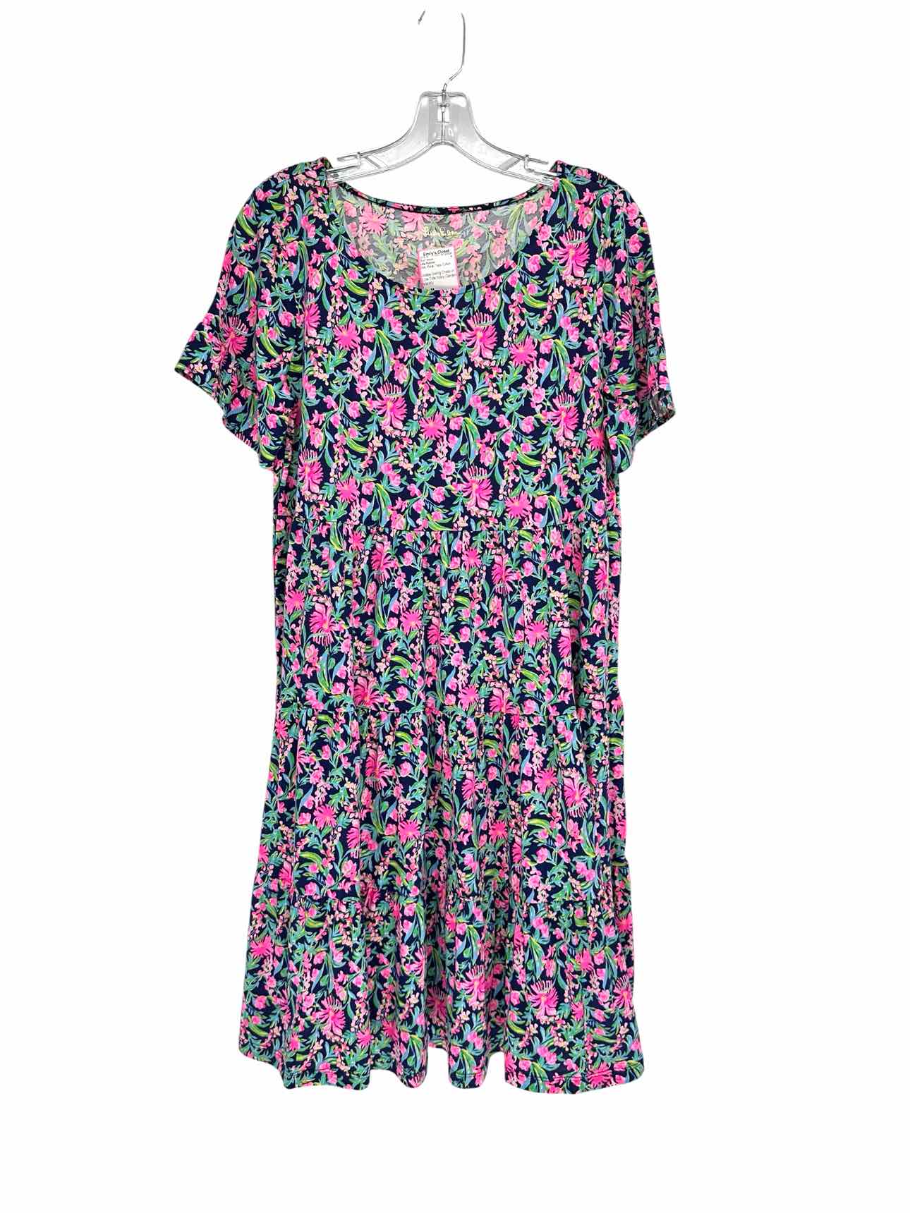 Lilly Pulitzer Jodee Swing Dress in Low Tide Navy Garden Variety Size M