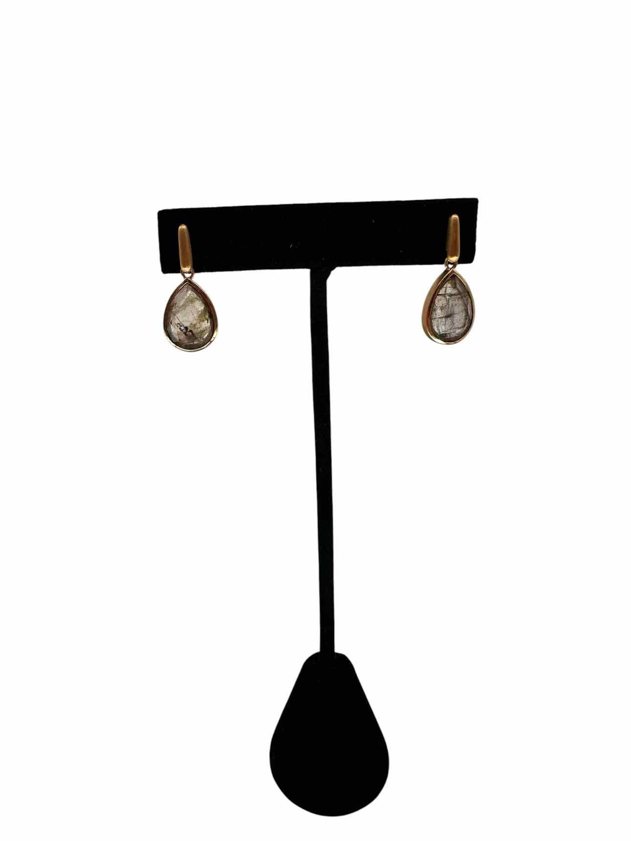 Dean Davidson Gold Plated Labradorite Teardrop Earrings