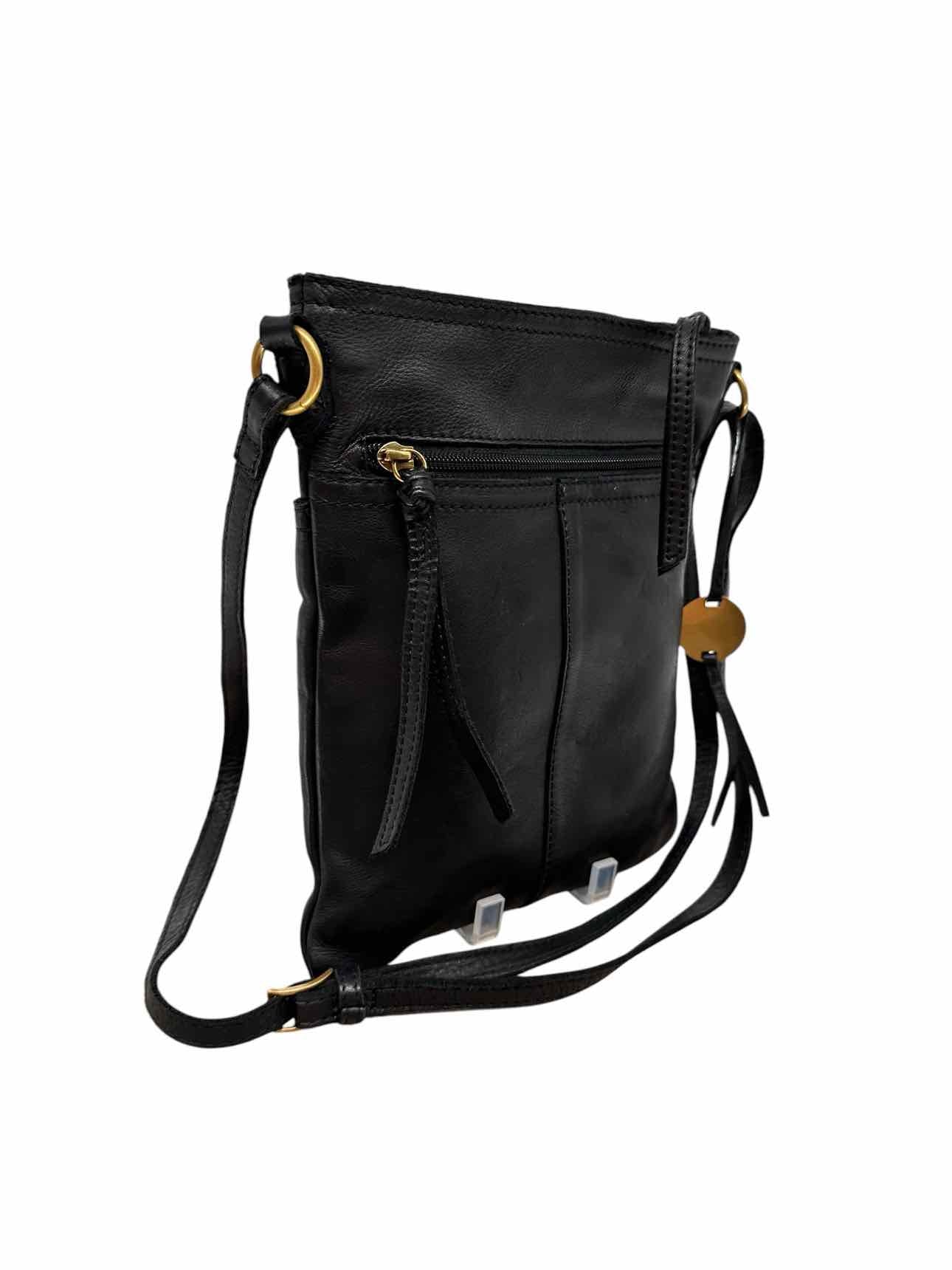Margot Black Leather Crossbody
