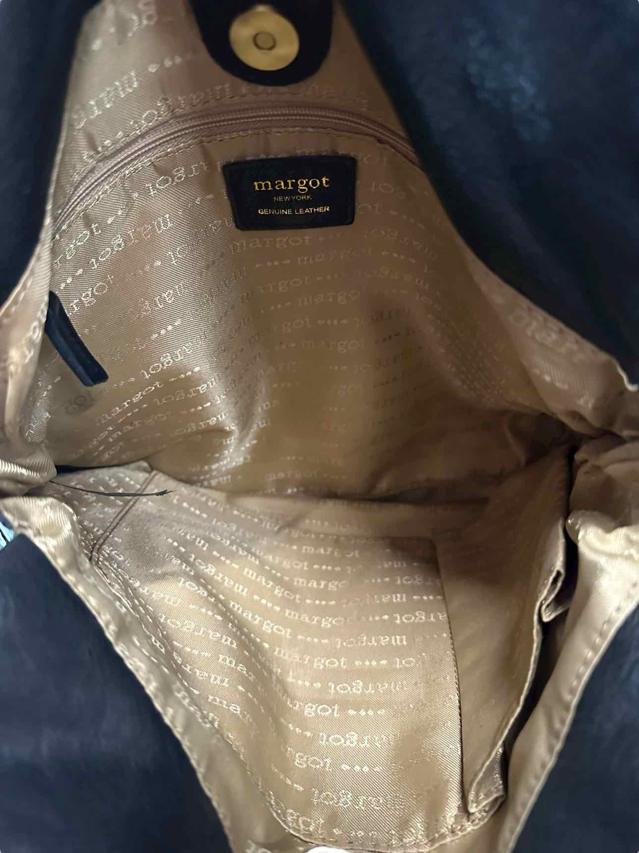 Margot Mickey Double Zip Black Leather Crossbody