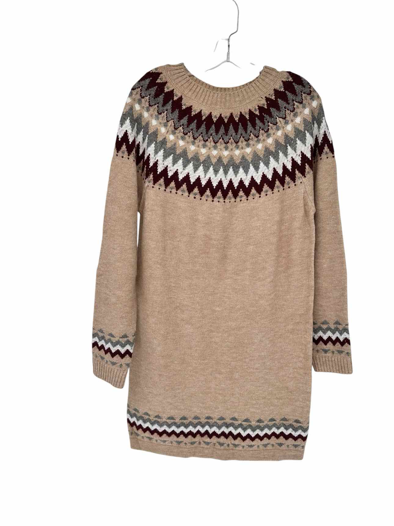 Coco +  Carmen Beige Faire Isle Sweater Dress Size S/M **NEW**
