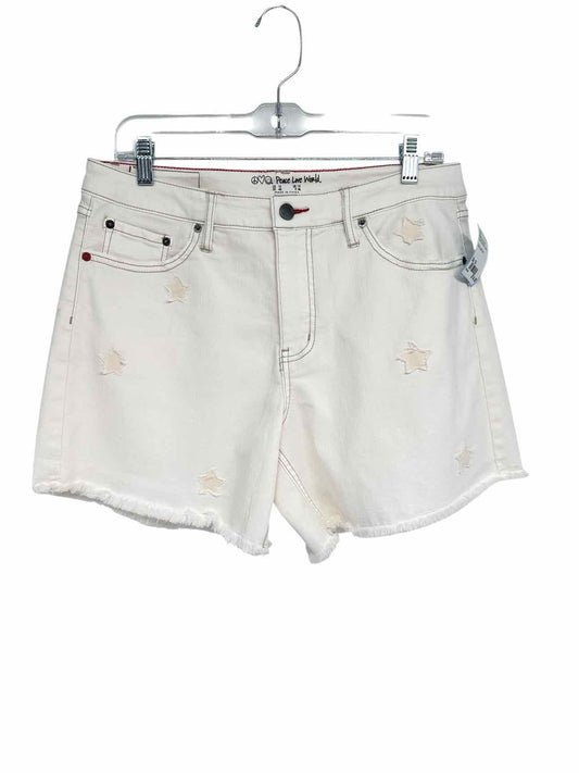Peace Love World Cream Size 10 Shorts