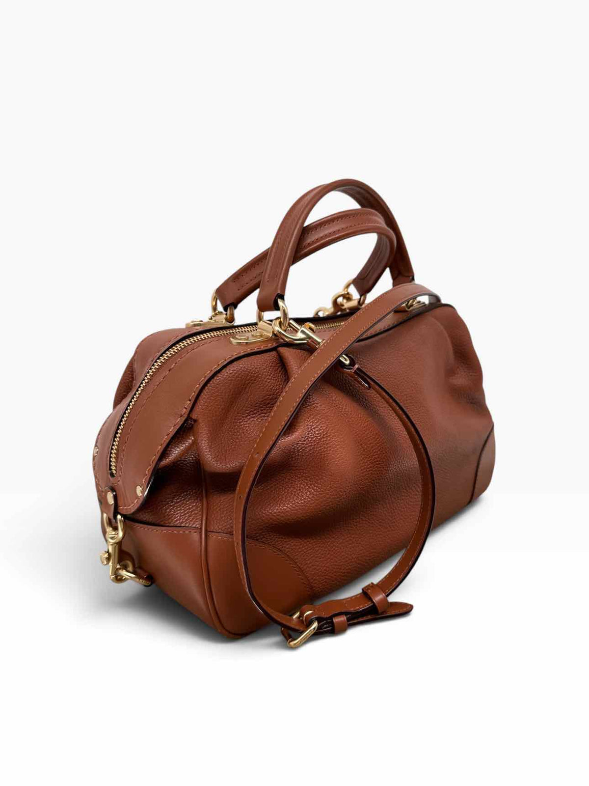 Coach Saddle Leather Satchel