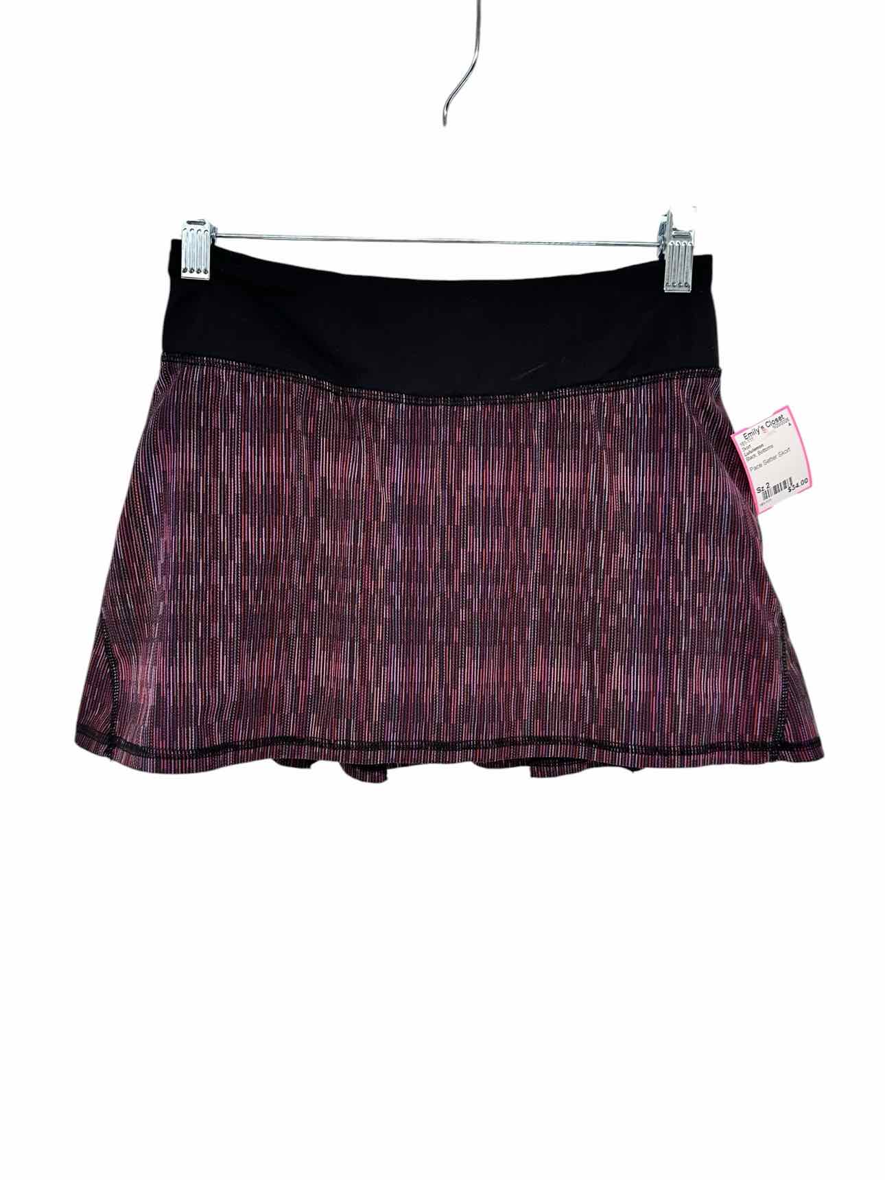 Lululemon Black Pace Setter Skort Size 2