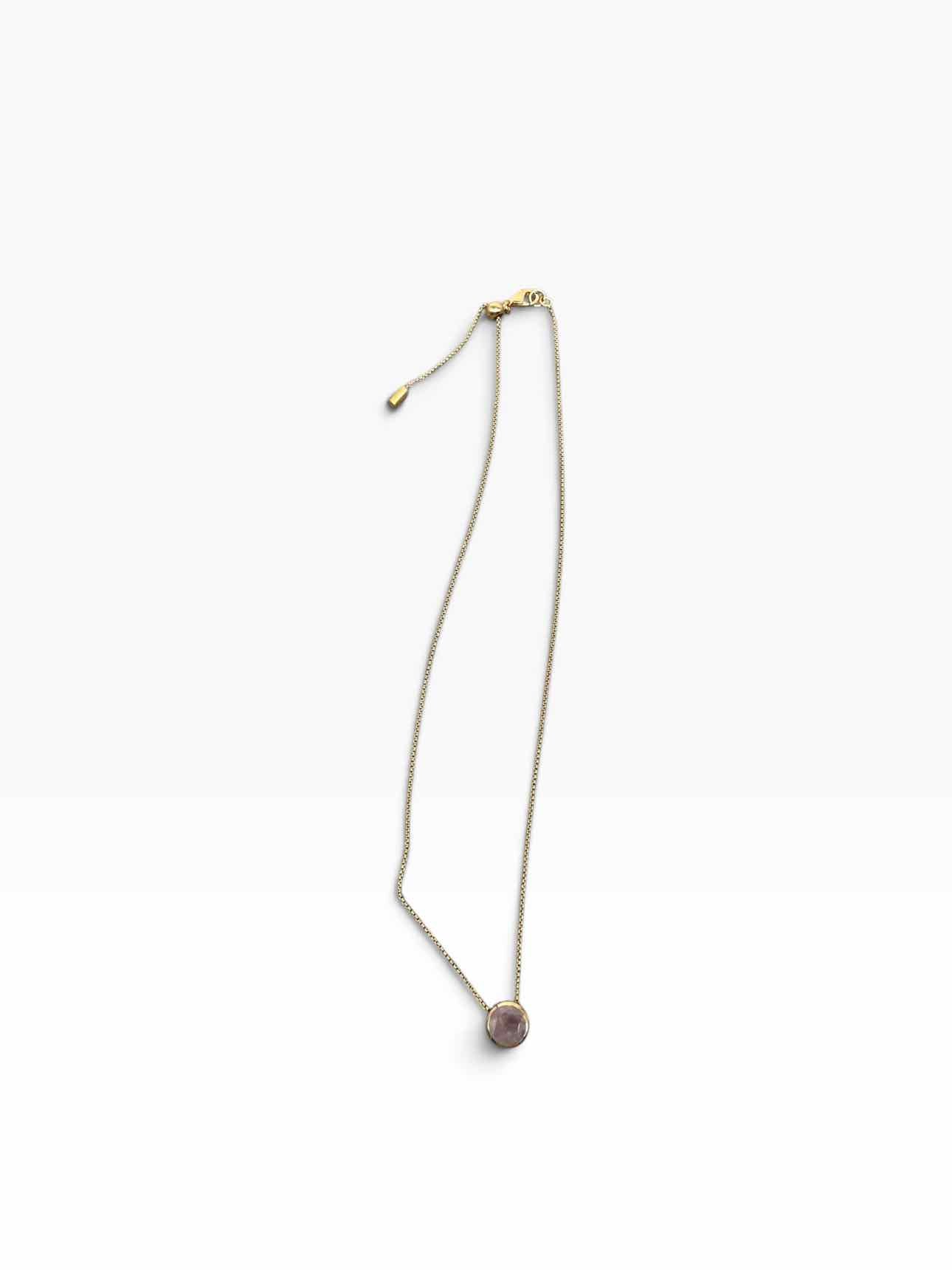 Dean Davidson Signature Midi Knockout Pendant in Pink Quartz Adjustable Length Necklace