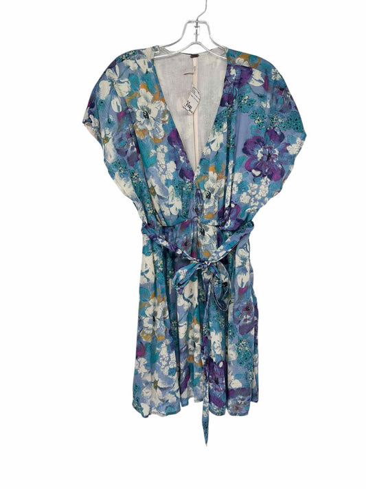 Free People Freddy Tie Mini Dress Blue Size L