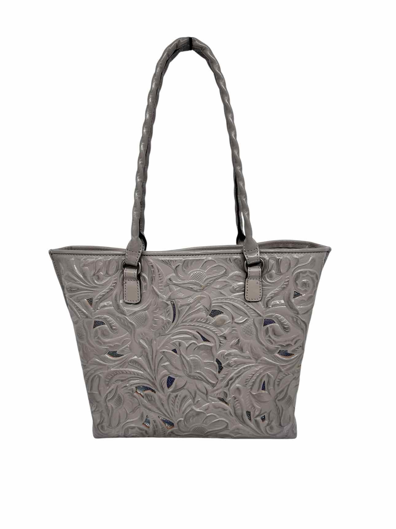 Patricia Nash Adeline Tote Gray Leather Tote