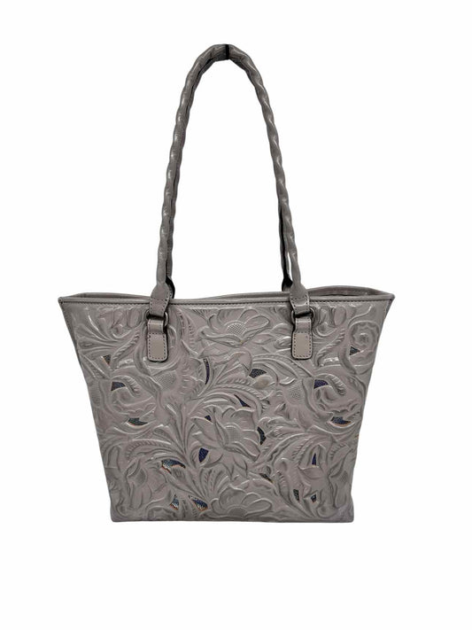 Patricia Nash Adeline Tote Gray Leather Tote