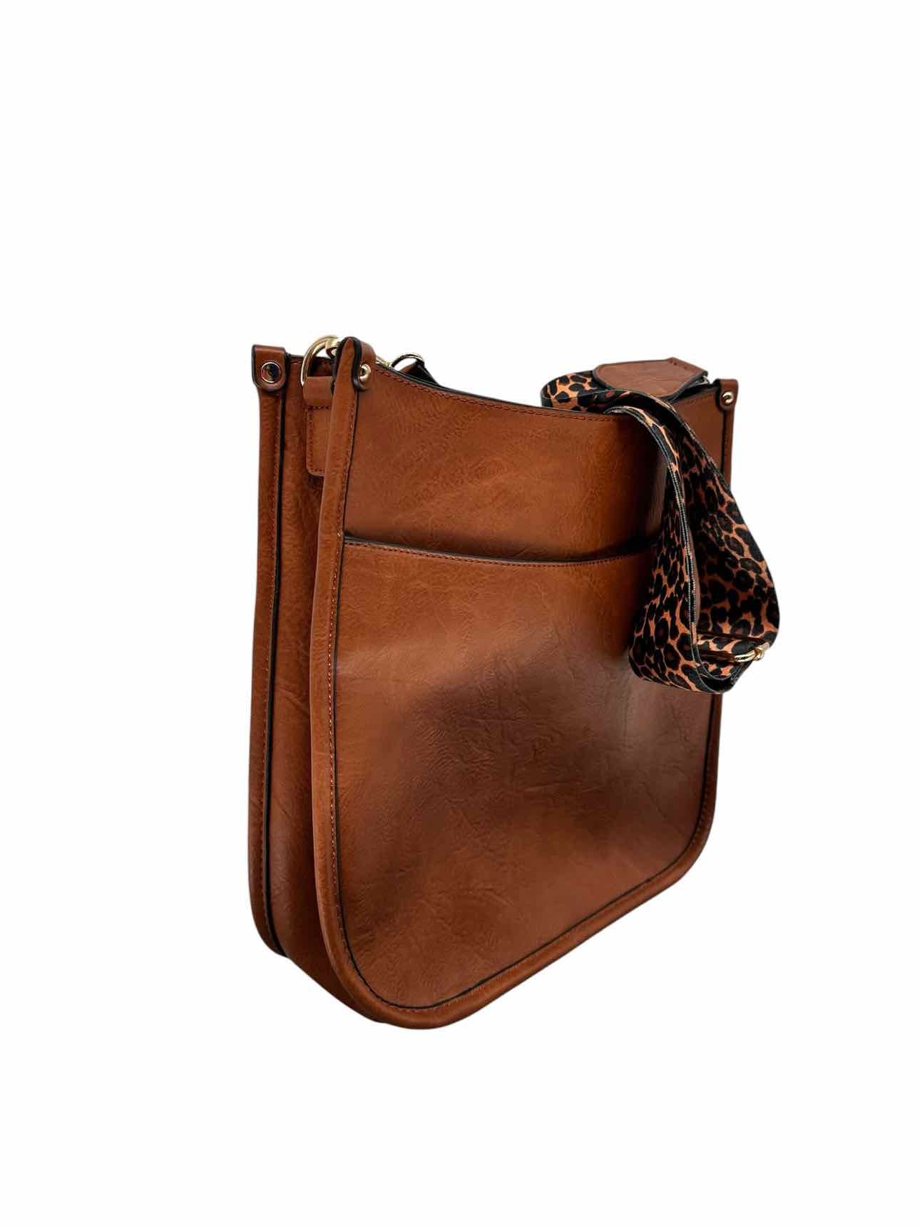 Jen & Co Tan Vegan Leather Crossbody