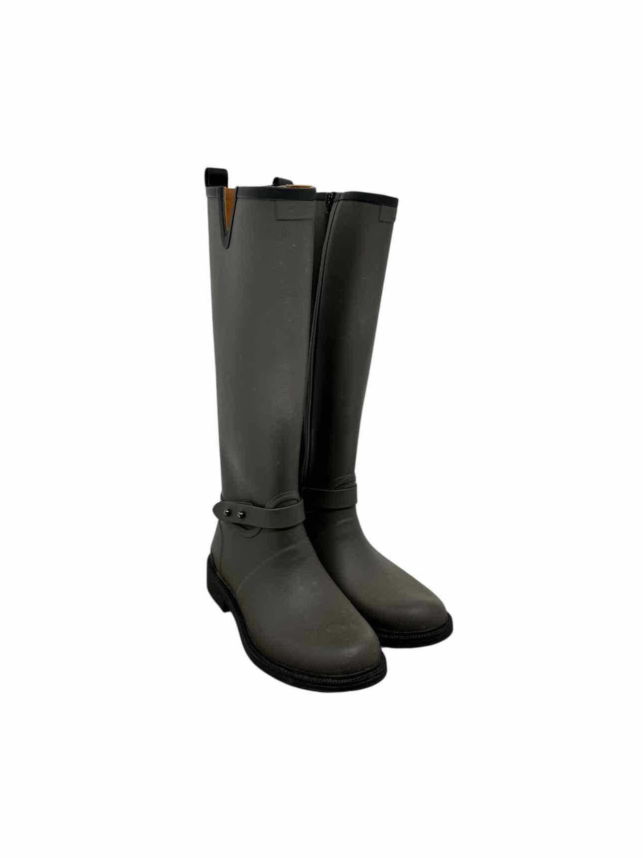 Rag & Bone Riding Rain Boots Gray Shoe Size 6.5