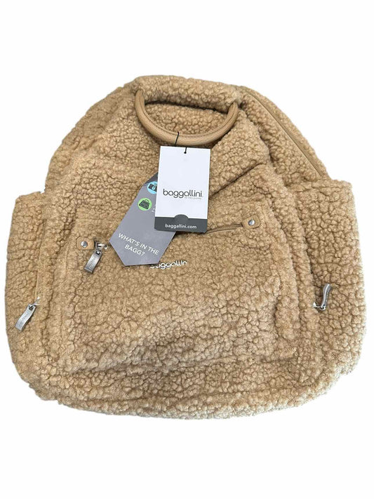 Baggallini All Day Backpack Beige Sherpa Backpack **NEW**