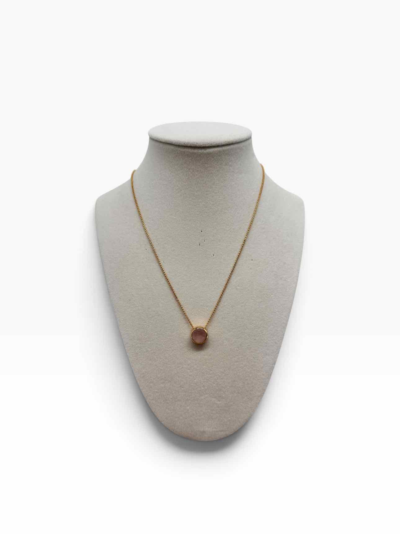 Dean Davidson Signature Midi Knockout Pendant in Pink Quartz Adjustable Length Necklace