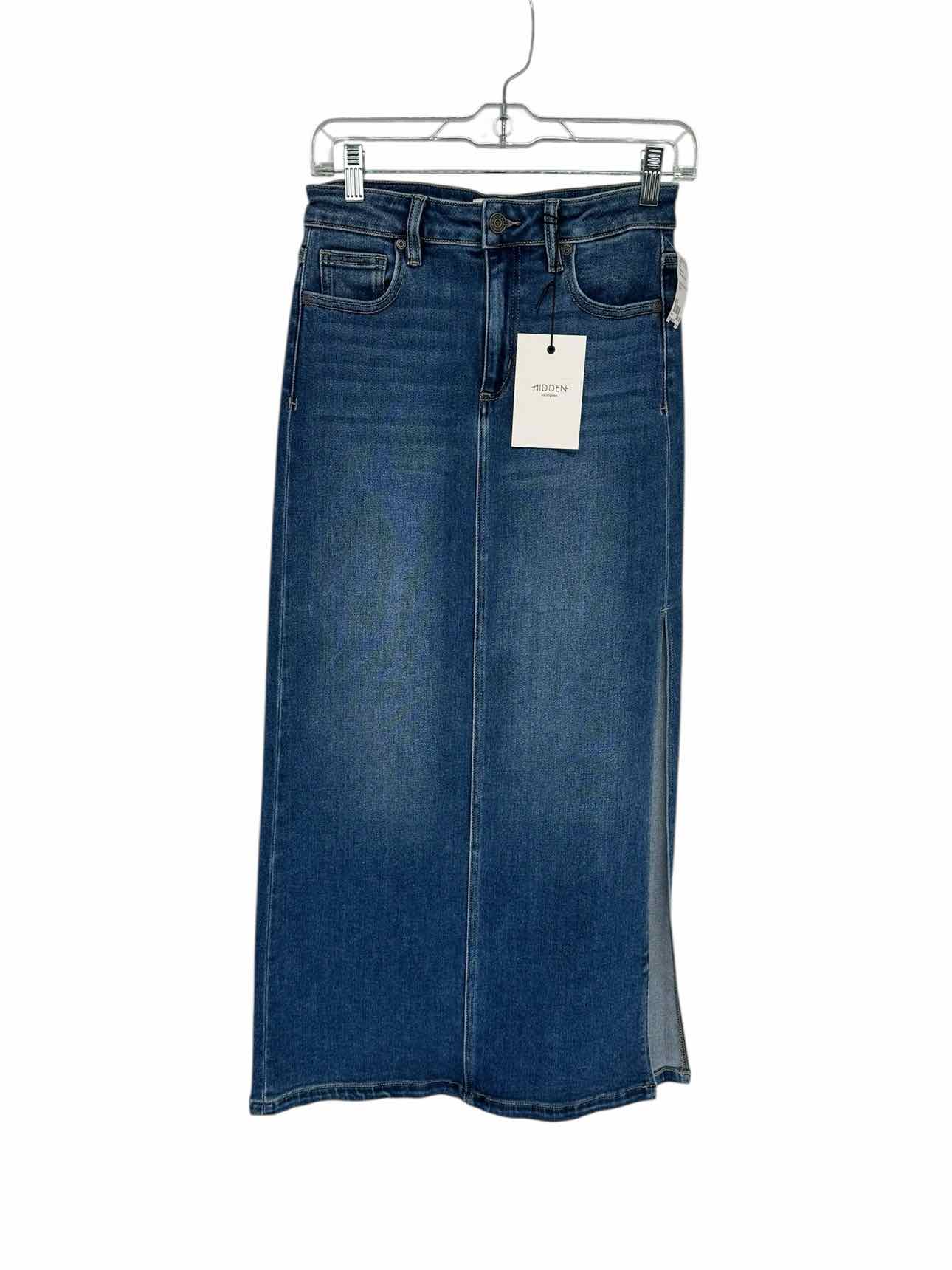 Hidden Jeans Payton Midi Jean Skirt Blue Size S **NEW**