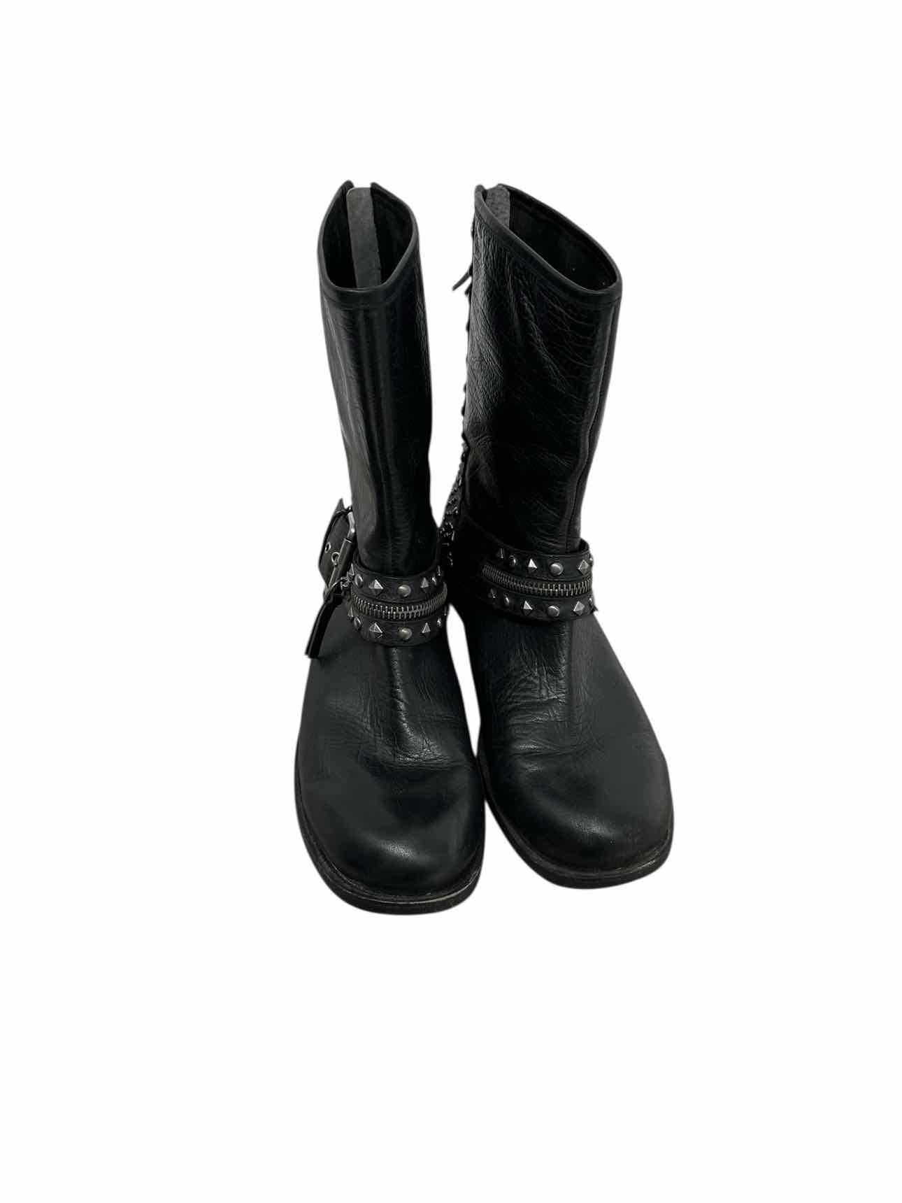 Nine West Vintage America Studded Black Boots Shoe Size 9