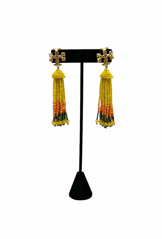 Tory Burch Roxanne Beaded Tassel Earrings