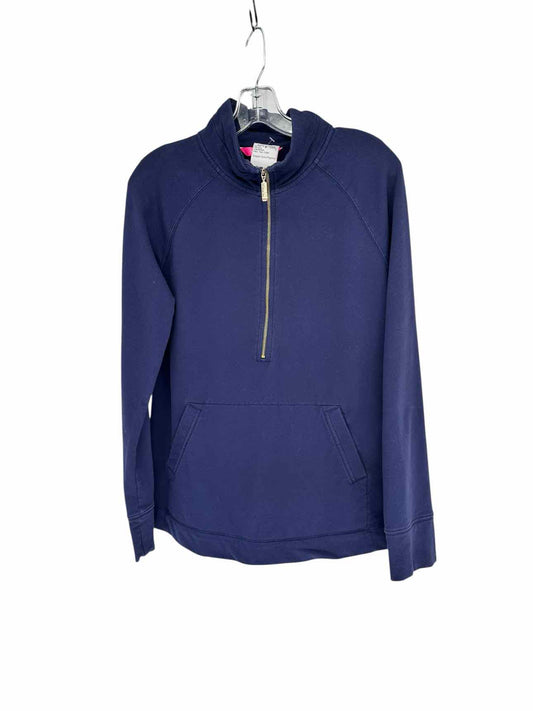 Lilly Pulitzer Skipper Solid Popover Navy Sweatshirt Size M