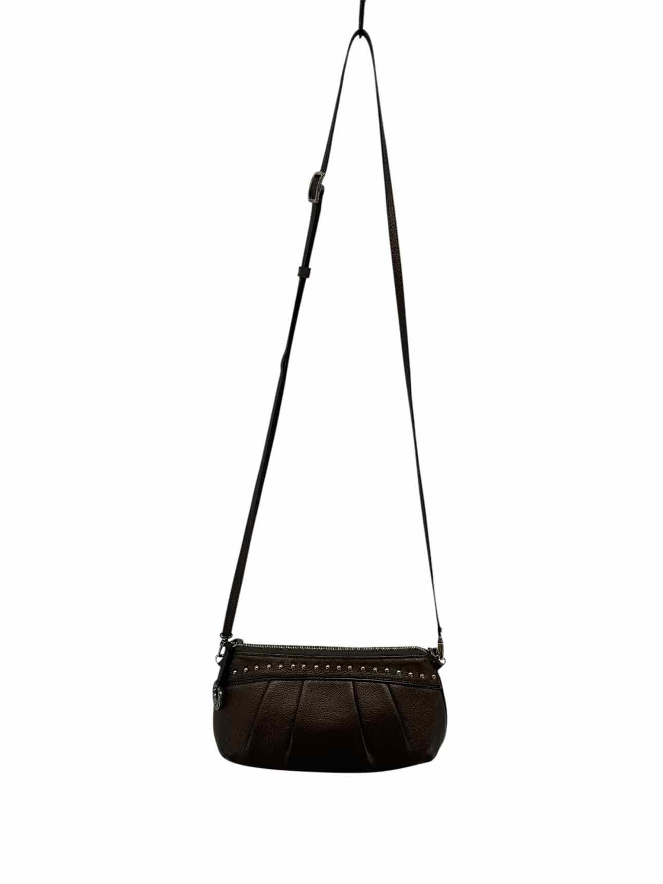 Brighton Pewter Leather Organizer Crossbody