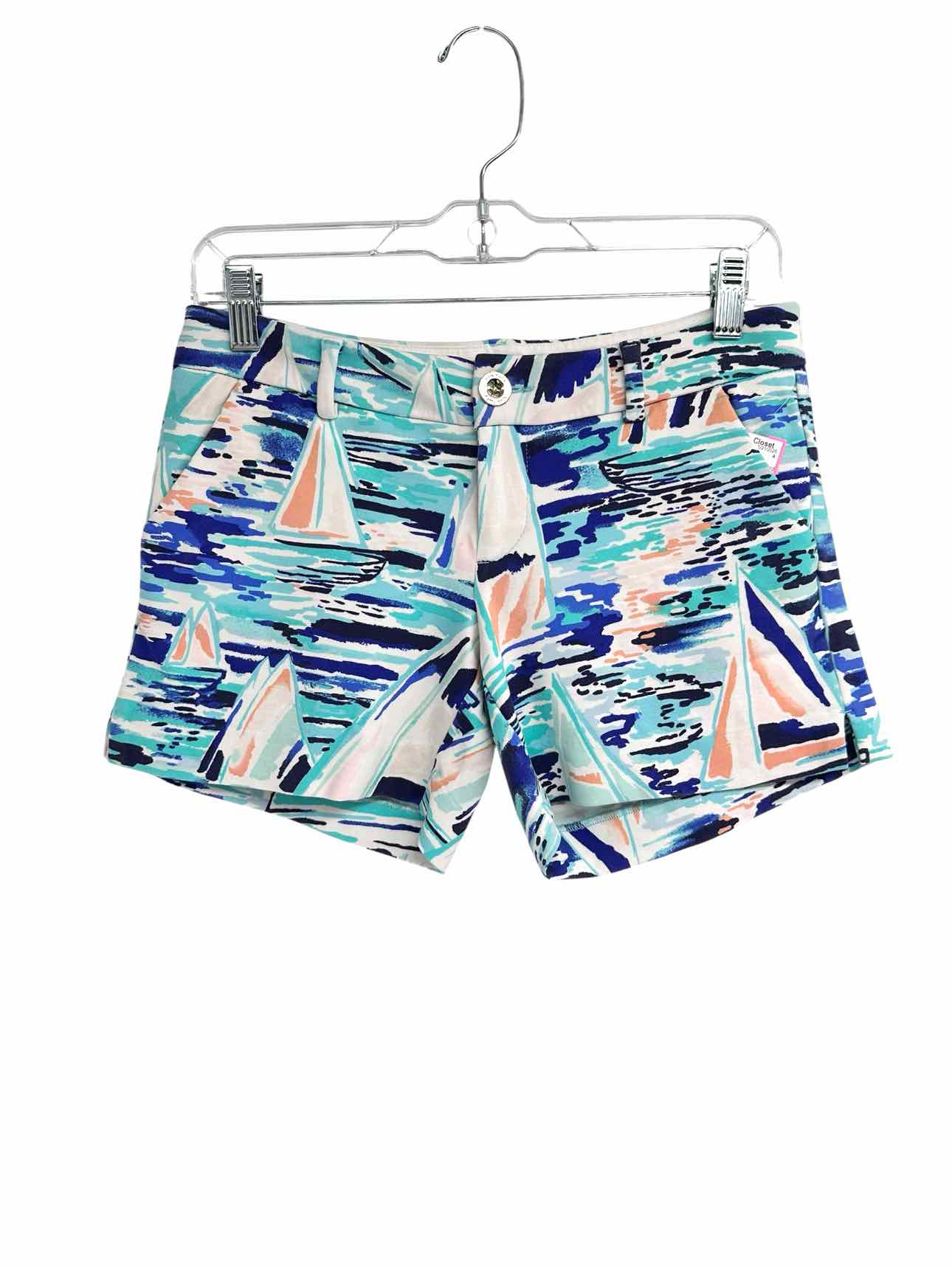 Lilly Pulitzer The Callahan Short 5" Inseam Sailboat Size 0