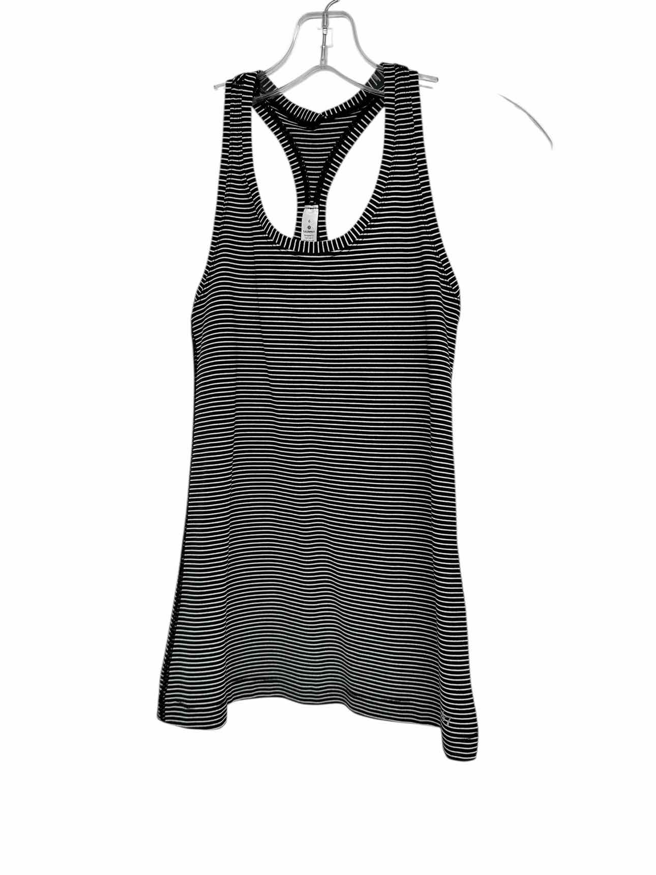 Lululemon Cool Racerback Tank Black/White Size 6 **NEW**