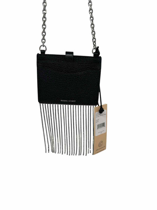 Rebecca Minkoff LG Card Case w/ Chain in Black **NEW**