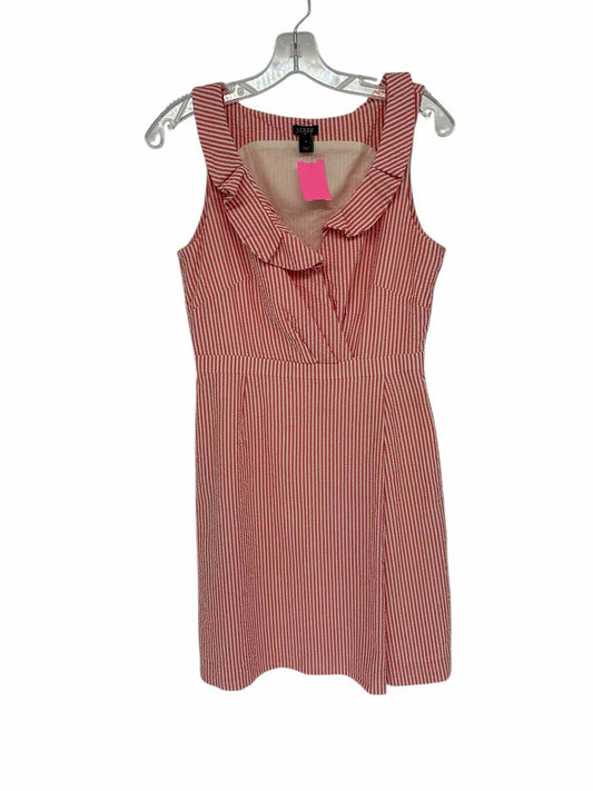 J. Crew Sleeveless Seersucker Coral Dress Size 6