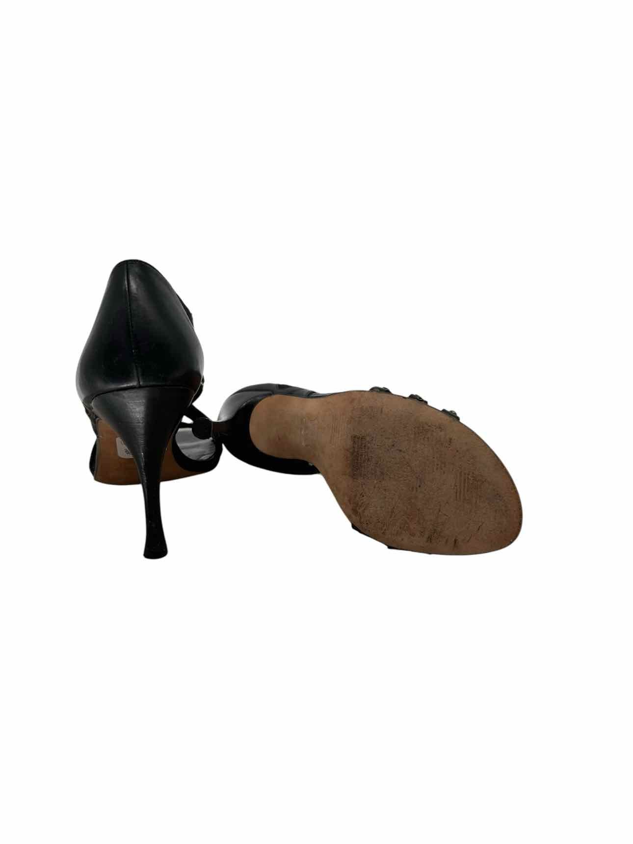 Stuart Weitzman Black Full Up Dress Sandal Shoe Size 7