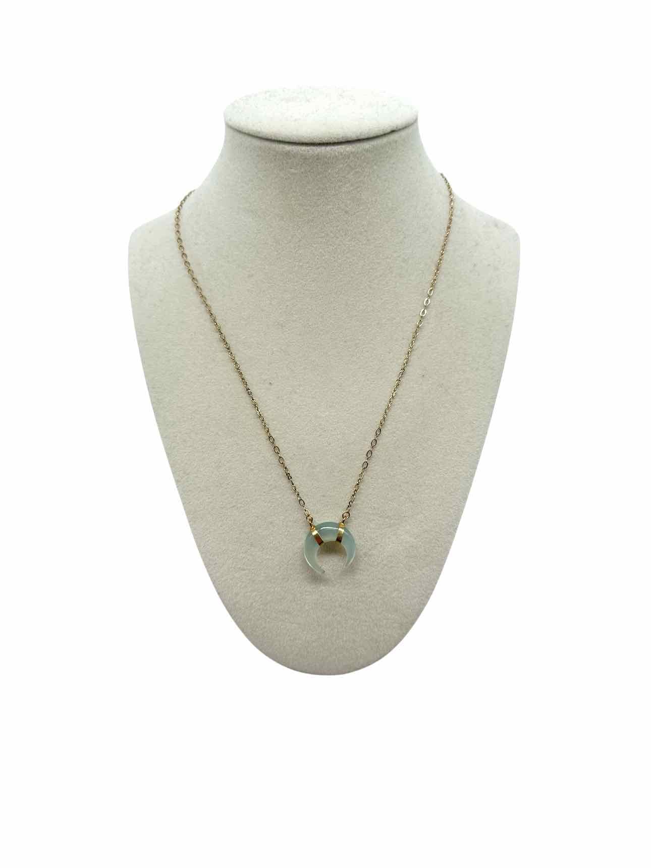 Elizabeth Stone Crescent Necklace