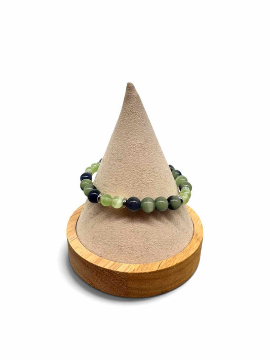 T. Jazelle Teal White Jade Bracelet