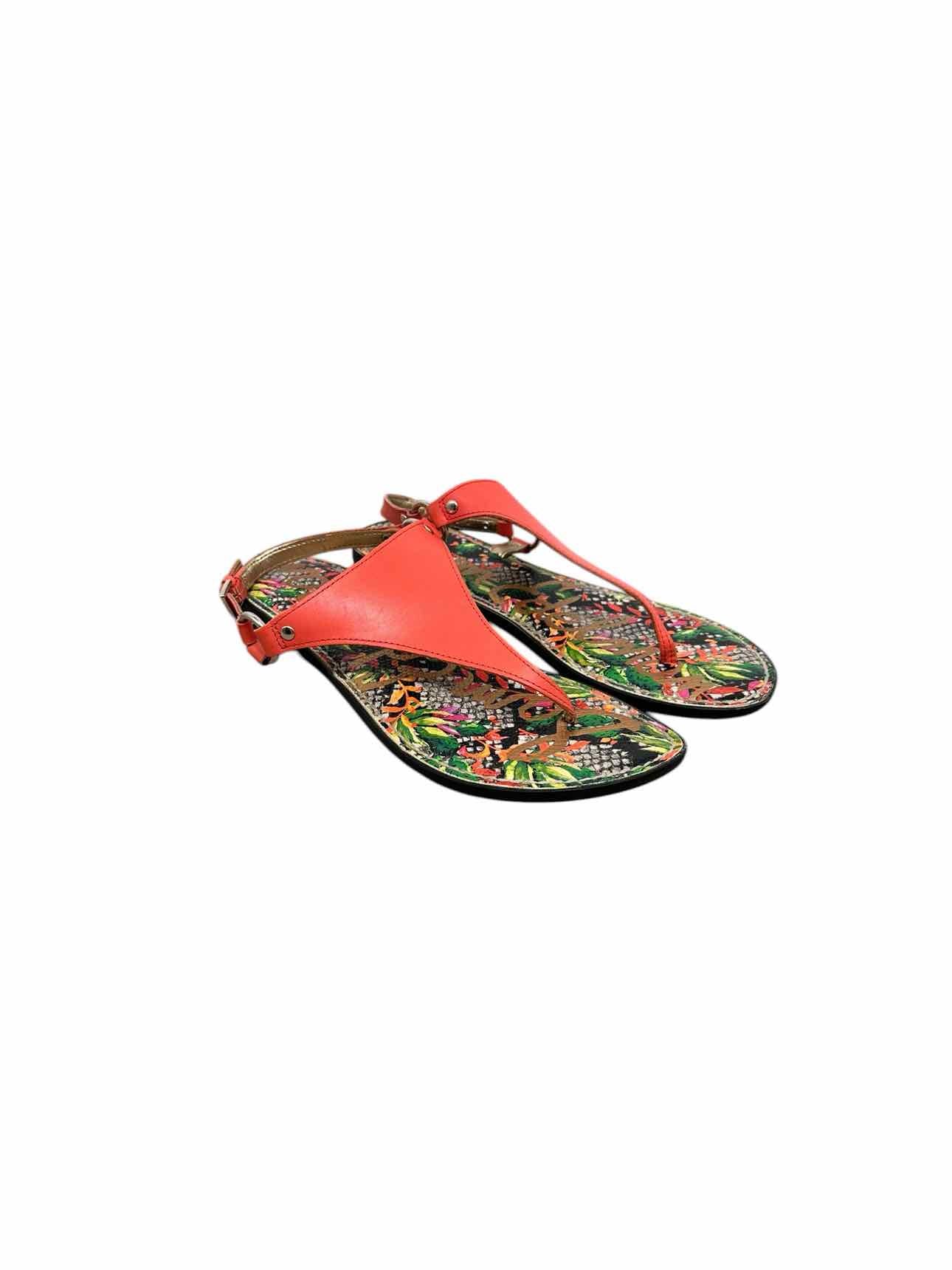 Sam Edelman Greta Thong Sandals Orange Shoe Size 9.5