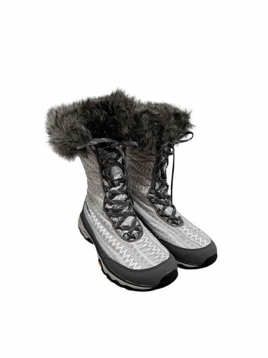 Eddie Bauer Gray Snow Boots Shoe Size 8.5