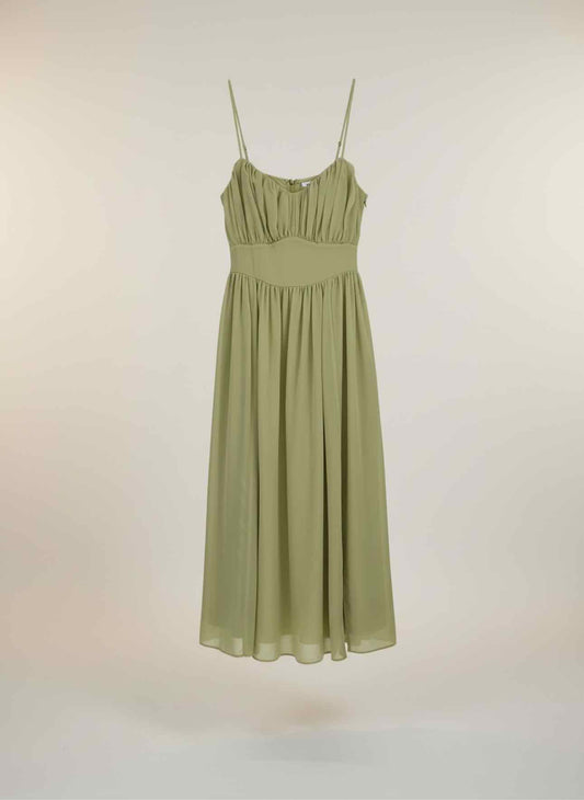 Abercrombie & Fitch Lt. Green Midi Dress Size M **NEW**