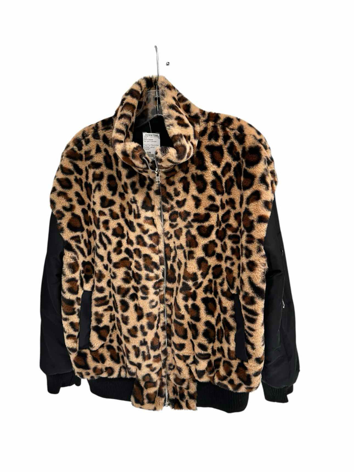 Coco +  Carmen Faux Fur Reversible Bomber Jacket Size S/M **NEW**