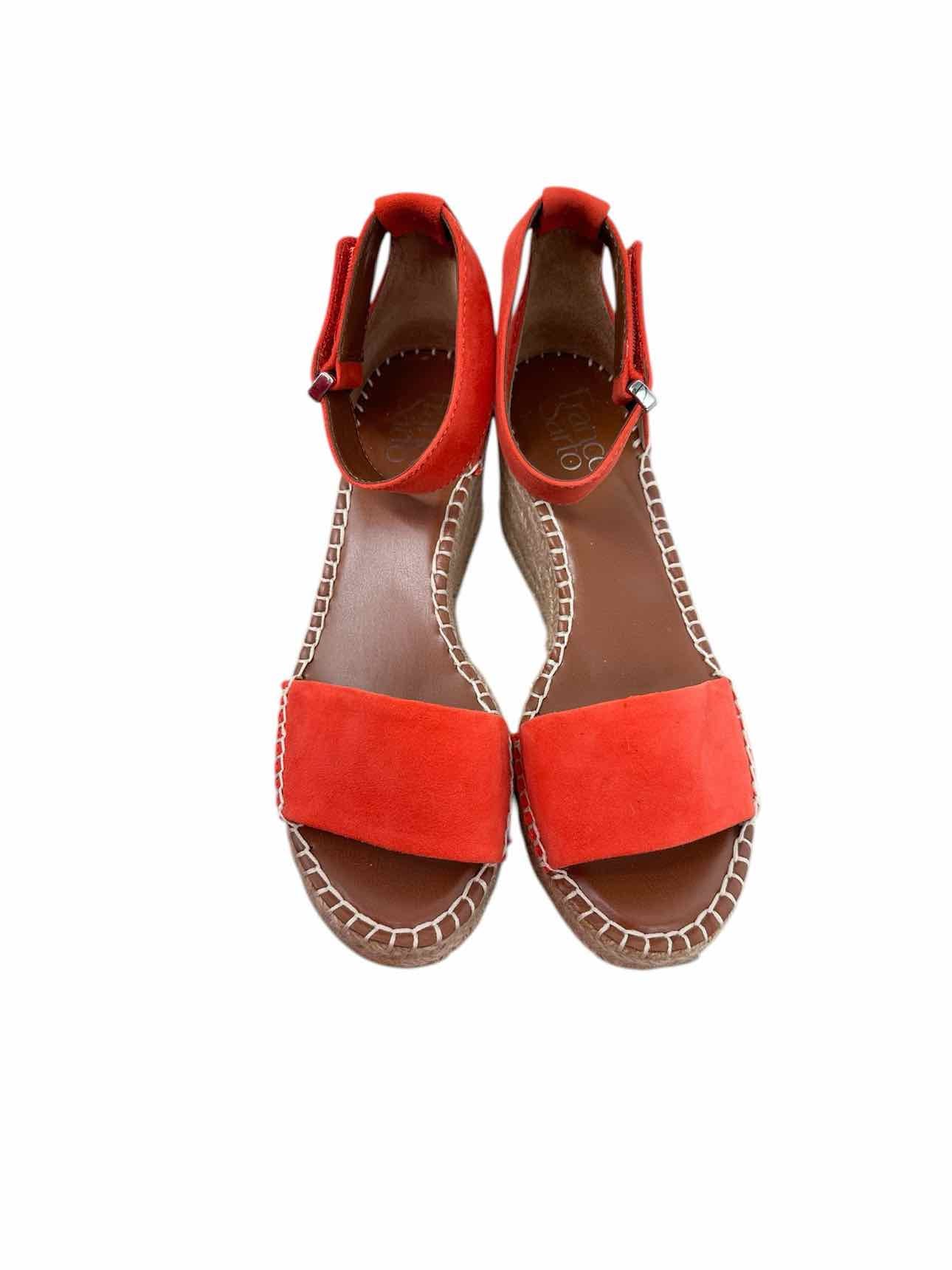 Franco Sorto Clemens Espadrille Wedge Sandal Coral Shoe Size 6.5 **NEW**