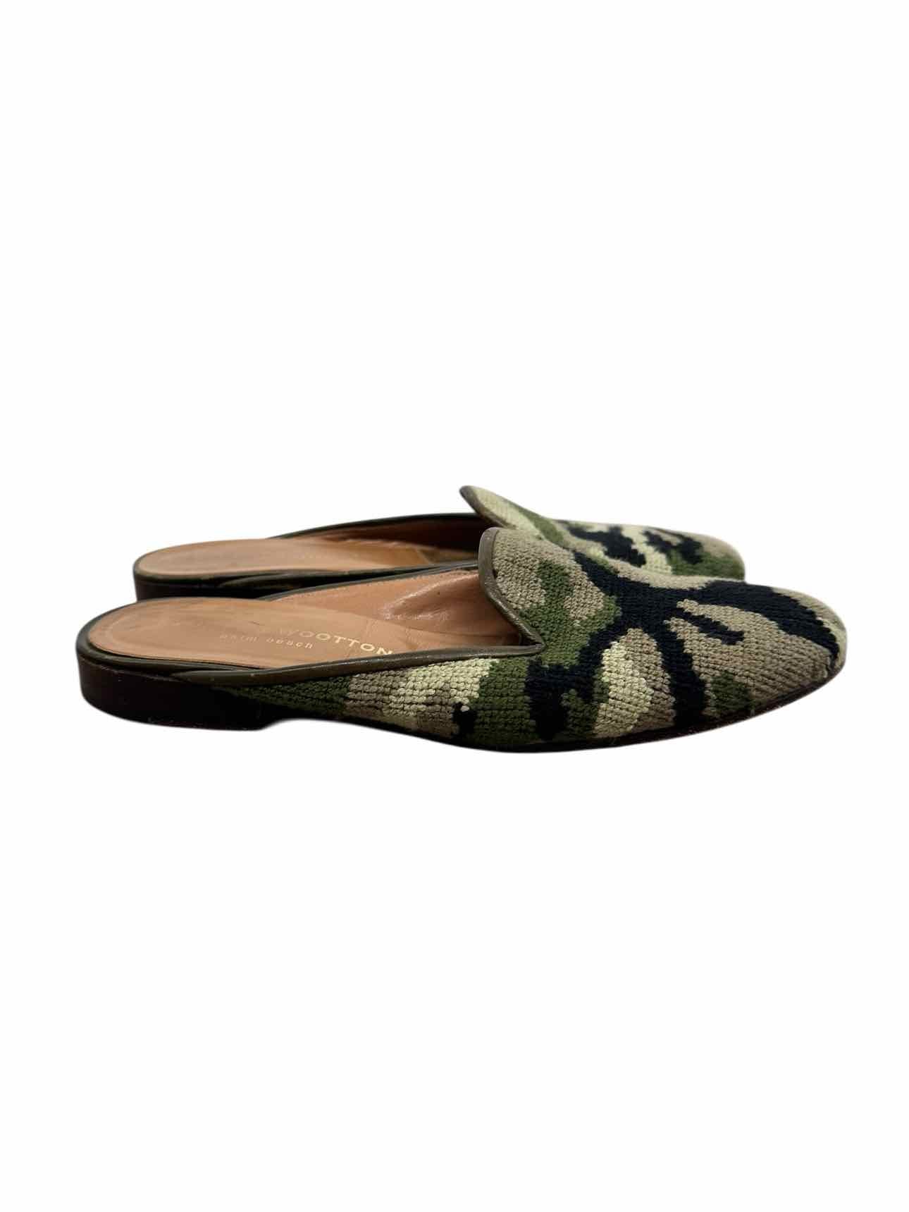 Stubbs & Wootton Green Shoe Size 6 Mules