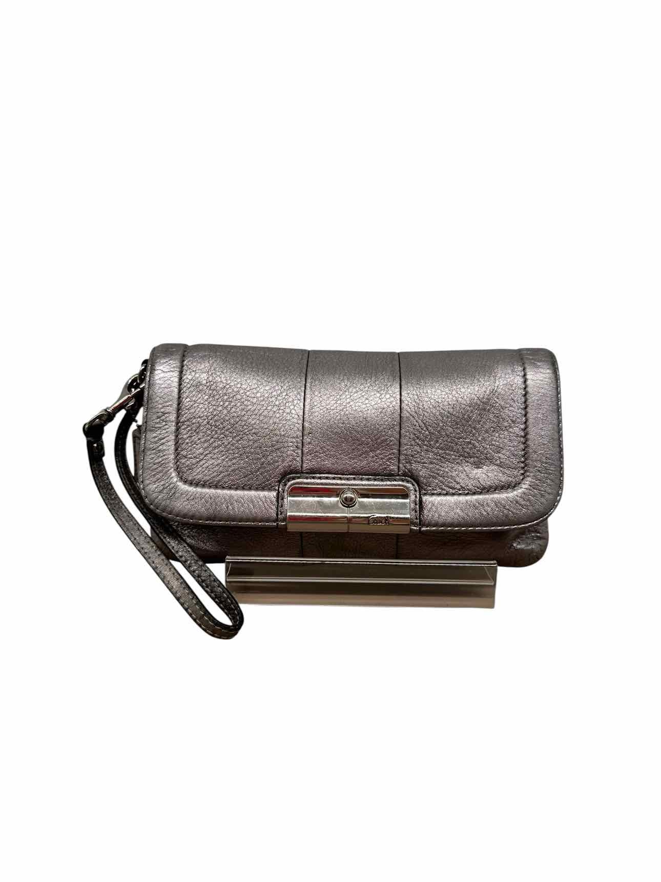 Coach Kristen Metallic Leather Wristlet