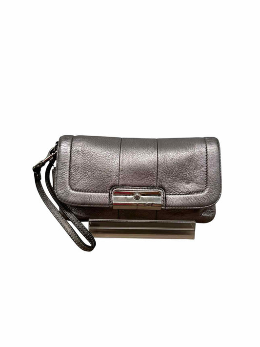 Coach Kristen Metallic Leather Wristlet