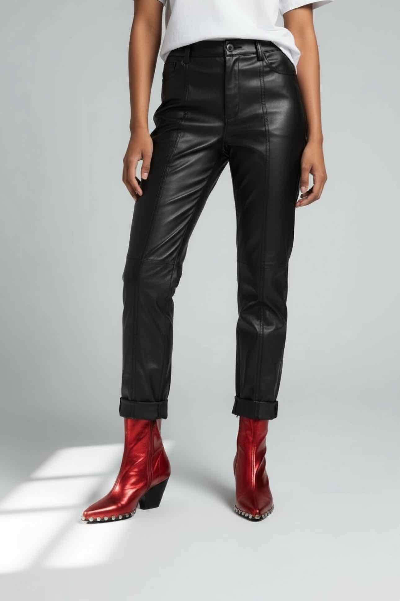 Free People Jeffrey Campbell Walton Studded Bootie Red Shoe Size 7.5 **NEW**