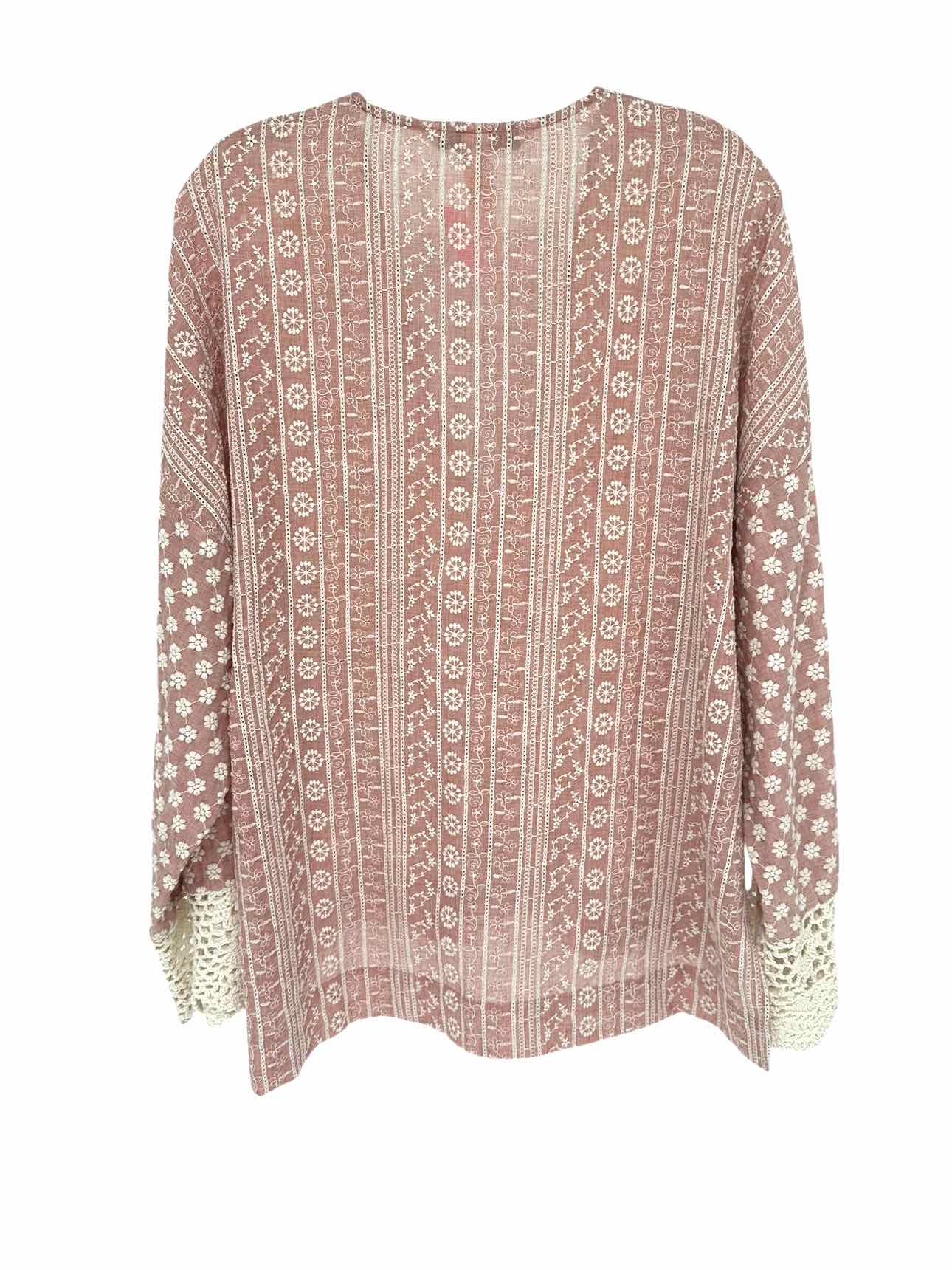 Zara Pink Long Sleeve Top Size L