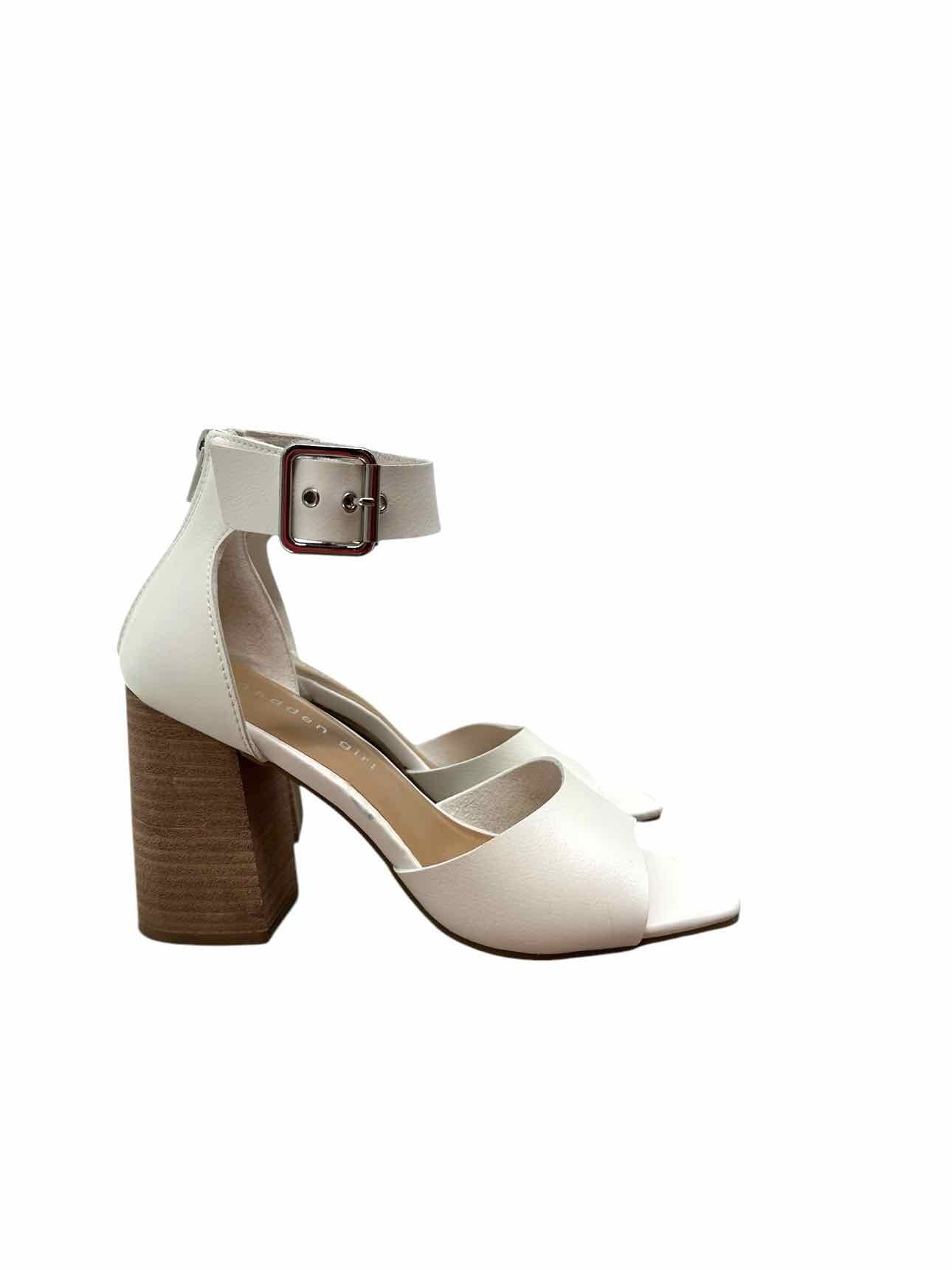 Madden Girl White Revaell Sandals Shoe Size 6.5