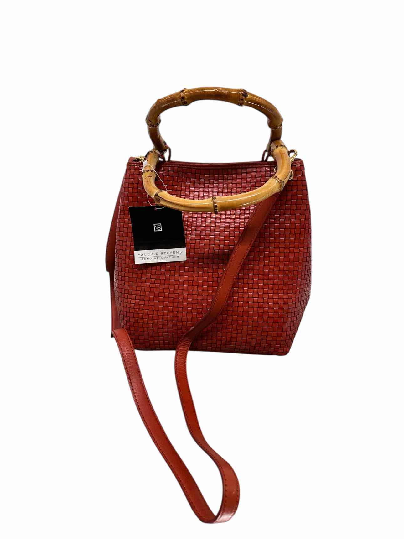 Valerie Stevens Rust Leather Satchel **NEW**