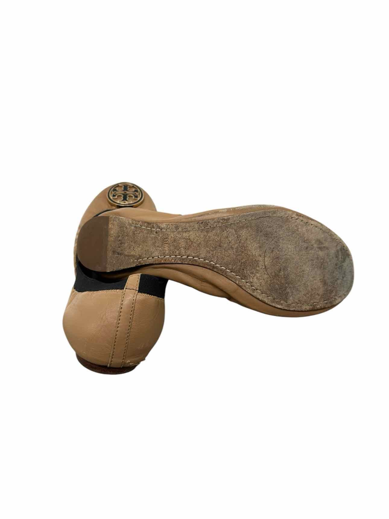 Tory Burch Caroline Ballet Flats Tan Shoe Size 11