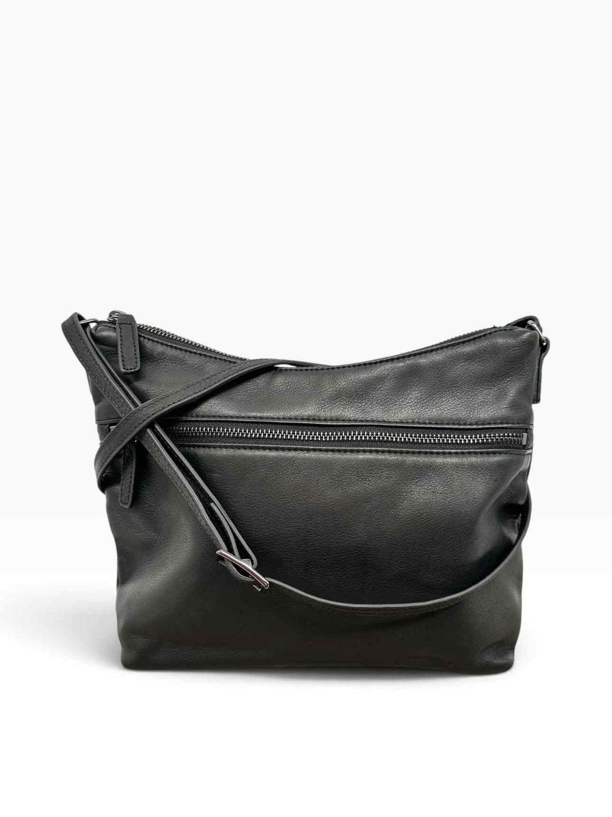 Margot Black Leather Crossbody