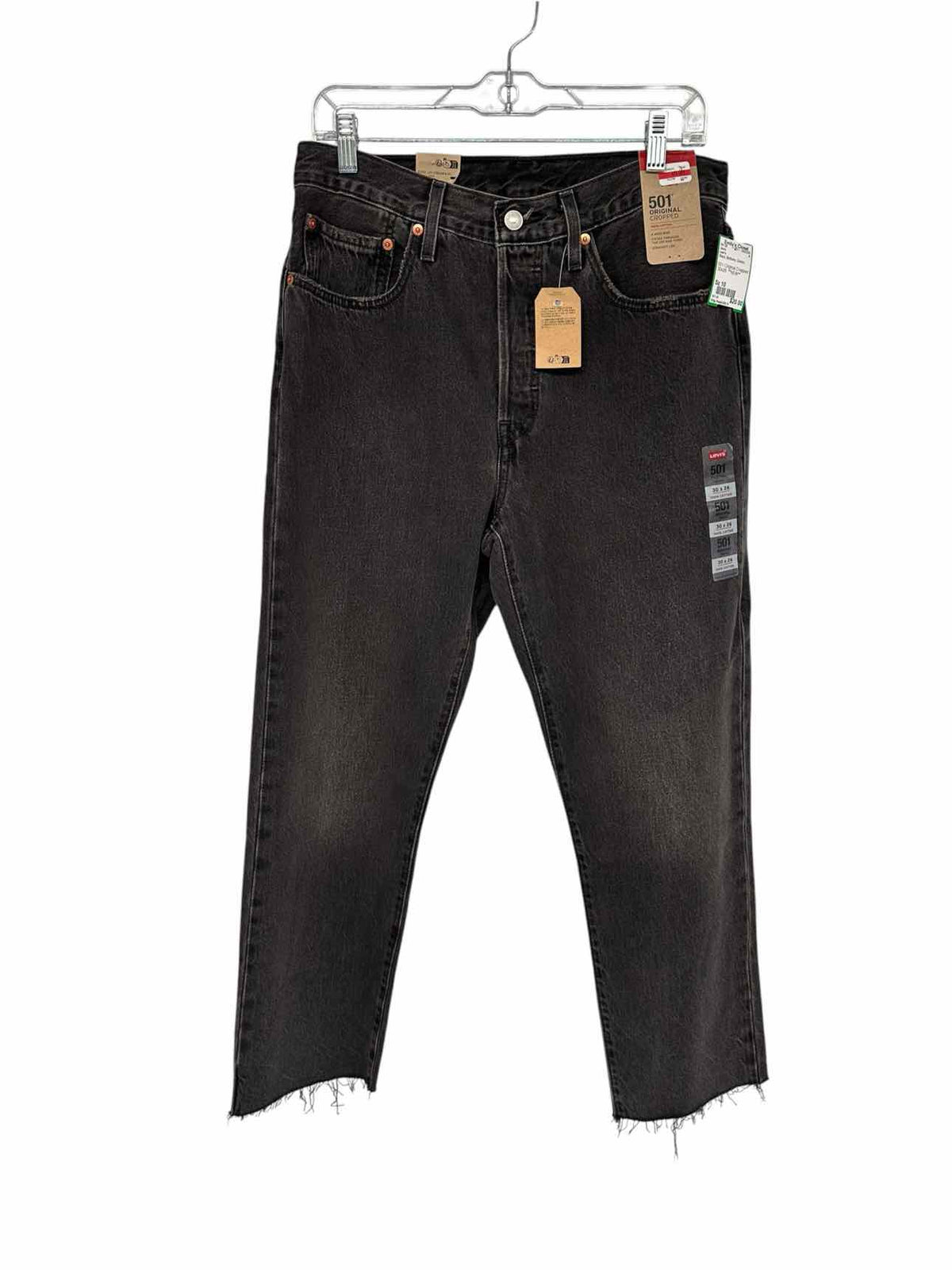 Levi's 501 Original Cropped Black Jeans Size 10 **NEW**