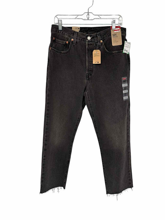 Levi's 501 Original Cropped Black Jeans Size 10 **NEW**