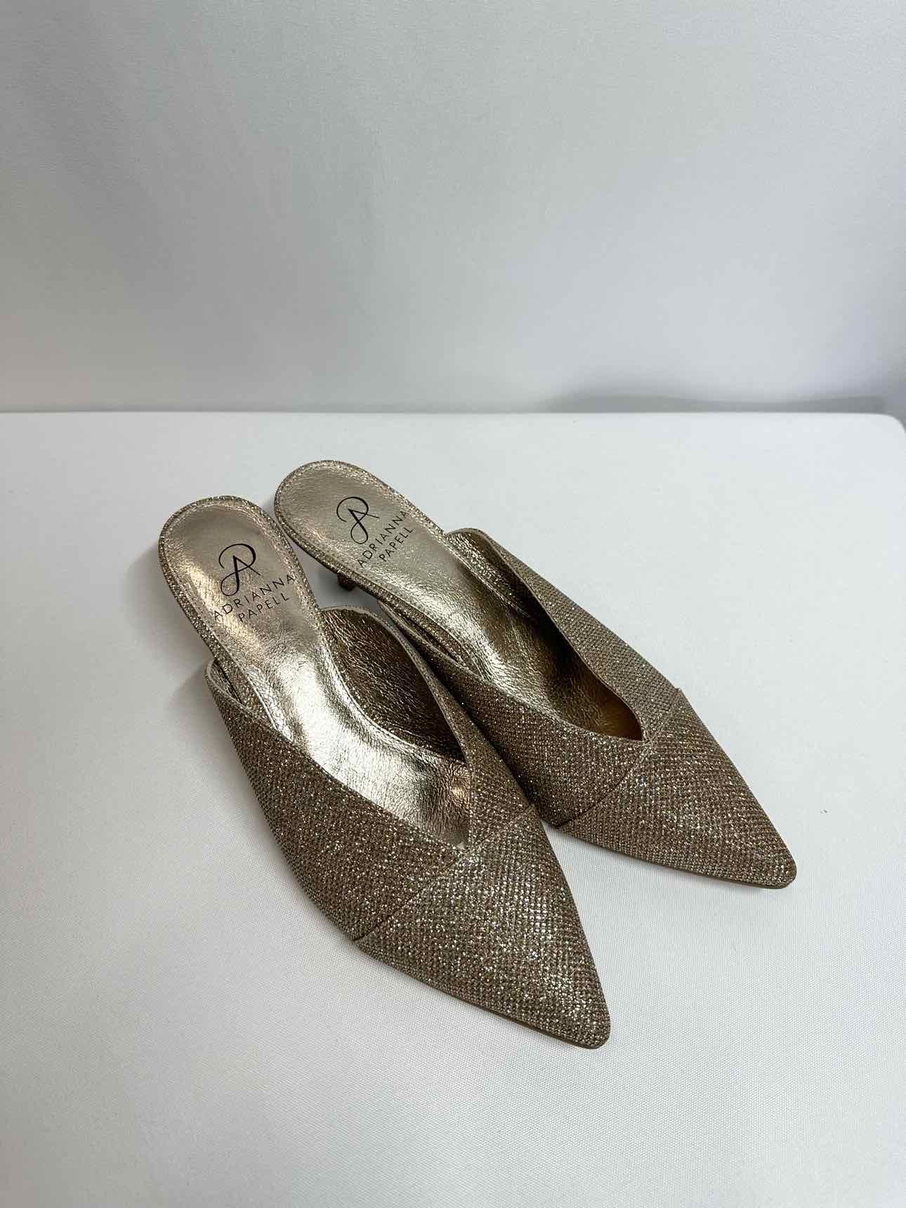 Adrianna Papell Gold Mules **NEW** SZ 8